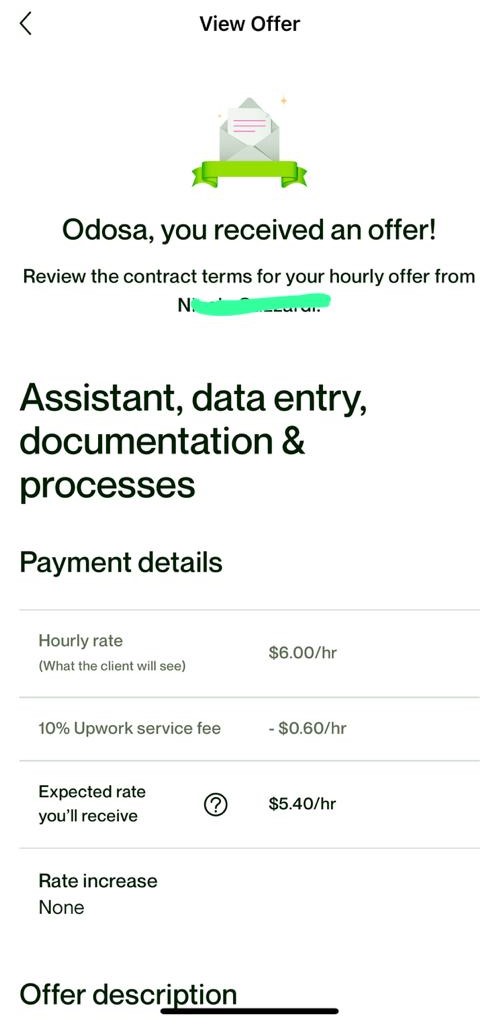 Upwork Offer 8